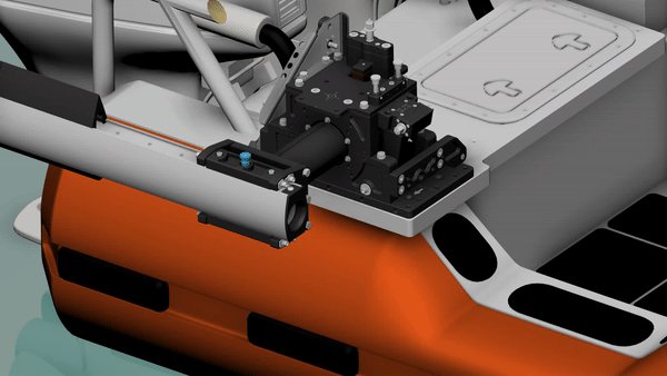 sonar mount gear drive operation